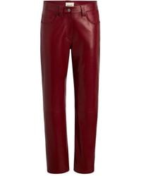 KHAITE - Callum Pocket Lambskin Trousers - Lyst