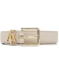 ARMANI EXCHANGE - Logo-Plaque Belt - Lyst