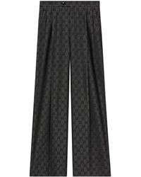 Gucci - GG-embroidery Tailored Trousers - Lyst