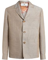 Etro - Linen Blazer - Lyst