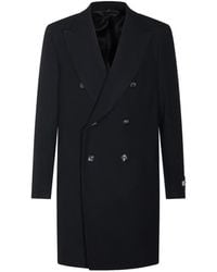 Canali - Double-Breasted Peak-Lapels Coat - Lyst