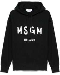 MSGM - Sudadera Con Capucha Y Logo - Lyst