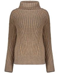Moorer - Gerippter Misty Rollkragenpullover - Lyst