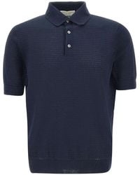 FILIPPO DE LAURENTIIS - Honeycomb-Weave Cotton Polo Shirt - Lyst
