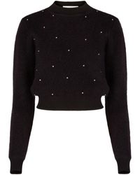 Nina Ricci - Mohair Blend Sweater With Studs - Lyst