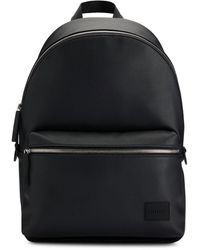 HUGO - Logo-patch Grained-texture Backpack - Lyst