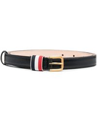 Thom Browne - Rwb-stripe Pebbled-leather Belt - Lyst