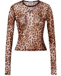 Moschino - Leopard-Print Long-Sleeve T-Shirt - Lyst