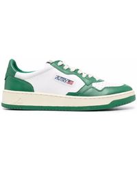 Autry - Medalist Low & Bicolour Leather Trainers , Leather - Lyst