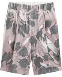 Dries Van Noten - Floral-Print Bermuda Shorts - Lyst