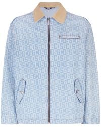 Gcds - Harrington Denim Jacket With Monogram - Lyst