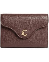 Coccinelle - C-Me Logo-Plaque Pebbled Leather Wallet - Lyst