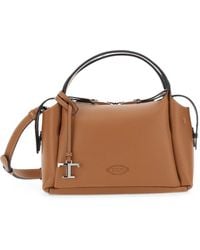 Tod's - T Timeless Pebbled Handbag - Lyst
