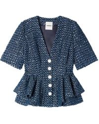 Sandro - Sequin-Embellished Short-Sleeve Blazer - Lyst