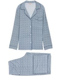 Eberjey - Pyjama Met Schelpenprint En Afwerking - Lyst