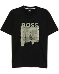 BOSS - Logo-Printed T-Shirt - Lyst