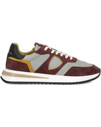 Philippe Model - Suede-Panelled Sneakers - Lyst