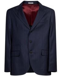 Brunello Cucinelli - Pinstriped Single-Breasted Blazer - Lyst
