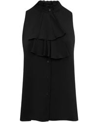 Nili Lotan - Camicia Smanicata Felton A Collo Alto - Lyst