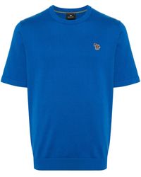 Paul Smith - Zebra-Patch Organic Cotton T-Shirt - Lyst
