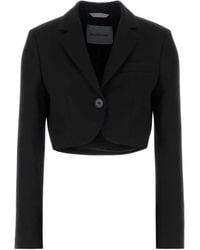 Balenciaga - Blazer Crop À Simple Boutonnage - Lyst