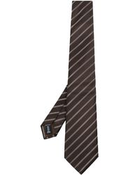 Giorgio Armani - Stripe Silk-cotton Tie - Lyst