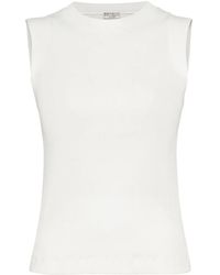 Brunello Cucinelli - Ribbed Cotton Tank Top - Lyst