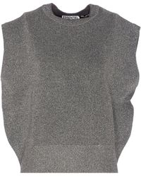 Essentiel Antwerp - Canotta Girocollo Con Effetto Metallizzato - Lyst