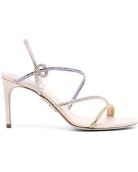 Rene Caovilla - Sandalen Mit Kristallen 90Mm - Lyst