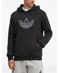 adidas - Logo-Embroidered Hoodie - Lyst