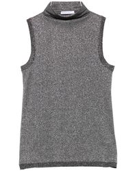 Patrizia Pepe - High-Neck Sleeveless Top - Lyst