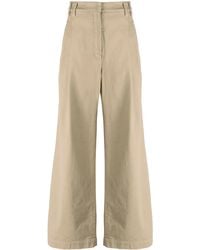 Brunello Cucinelli - High-Waist Wide-Leg Trousers - Lyst