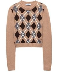 Prada - Pullover mit Argyle-Muster - Lyst