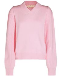 Marni - Ribgebreide Trui - Lyst