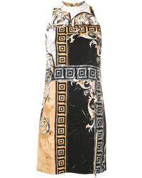 Versace Marble Baroque Print Dress - Zwart
