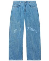 Palm Angels - Logo-Print Jeans - Lyst