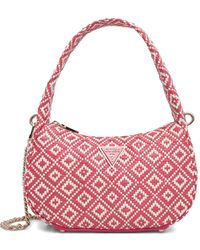 Guess - Logo-Plaque Shoulder Bag - Lyst