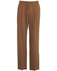 Amaranto - Drawstring-Waist Linen Trousers - Lyst
