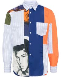 Comme des Garçons - Camisa a rayas con diseño colour block - Lyst