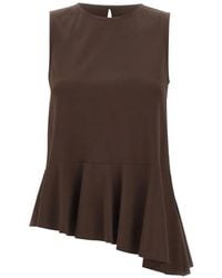 Kaos - Blouse Sans Manches À Ourlet Volanté - Lyst