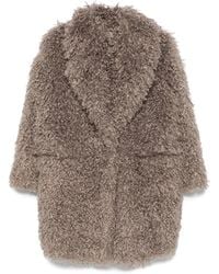 Tagliatore - Faux-Fur Lapel Coat - Lyst