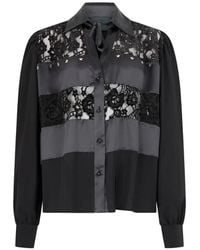 John Richmond - Lace-Panelled Blouse - Lyst