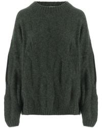Allude - Crew-Neck Long-Sleeve Sweater - Lyst