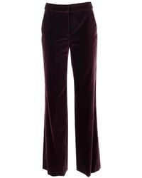 Genny - Pantalon En Velours À Coupe Droite - Lyst