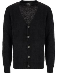 A.P.C. - Cardigan Con Scollo A V - Lyst