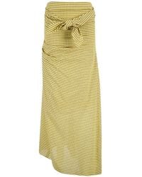 AURALEE - Robe Asymétrique À Carreaux Vichy - Lyst