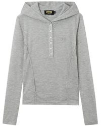 Mini Cream - Hoodie À Patte De Boutonnage - Lyst