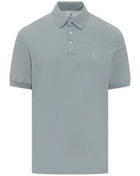 Brunello Cucinelli - Geribbeld Poloshirt - Lyst