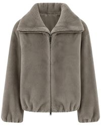 P.A.R.O.S.H. - Veste En Fourrure Artificielle À Ourlet Élastiqué - Lyst