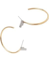 Trussardi - Crystal-Embellished Hoop Earrings - Lyst
